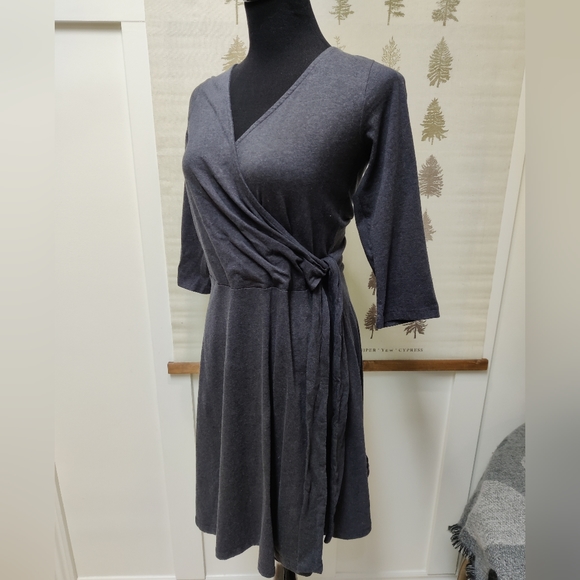Synergy Organic Clothing Cotton Faux Wrap Dress - Small - Picture 2 of 7